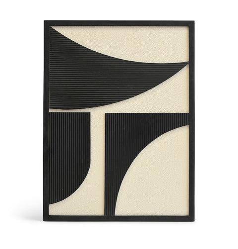 Monroe 36" Black Mango Wood Wall Art, 1 Piece