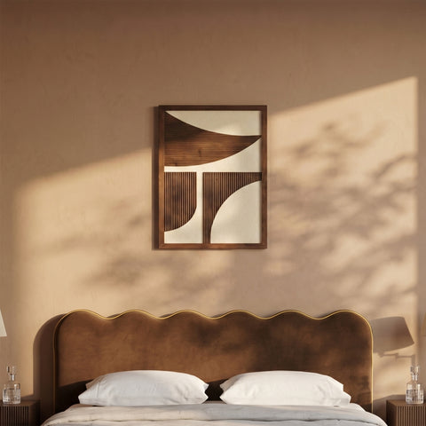 Monroe 24" Brown Mango Wood Wall Art, 1 Piece