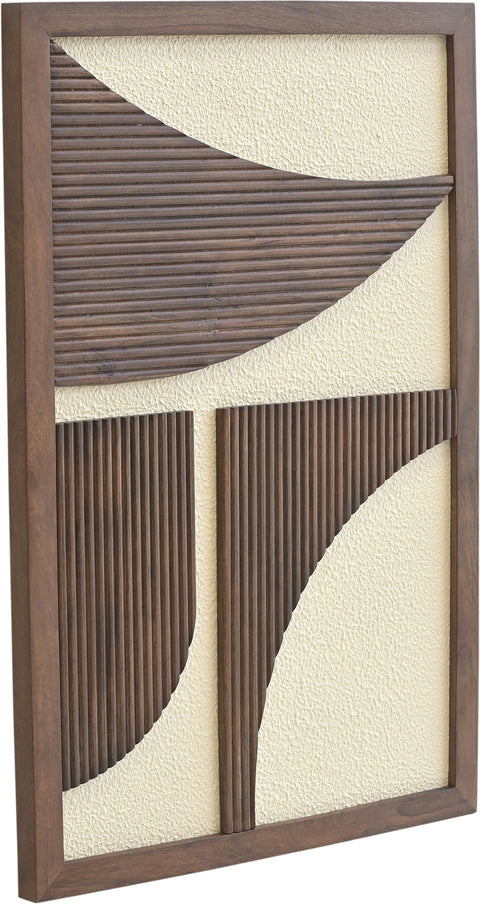 Monroe 24" Brown Mango Wood Wall Art, 1 Piece