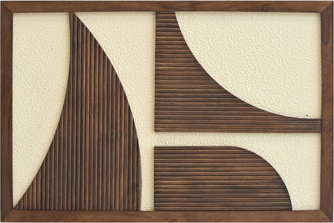 Monroe 24" Brown Mango Wood Wall Art, 1 Piece