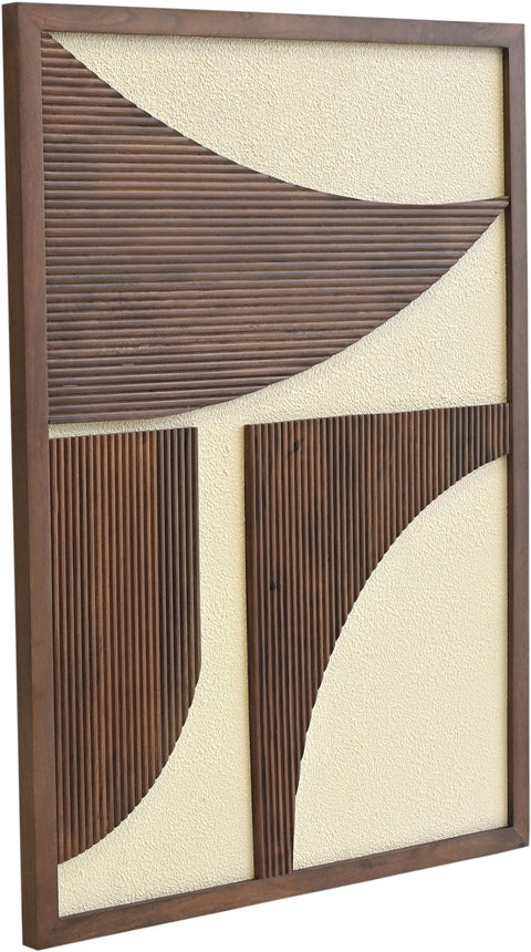 Monroe 36" Brown Mango Wood Wall Art, 1 Piece