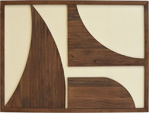 Monroe 36" Brown Mango Wood Wall Art, 1 Piece