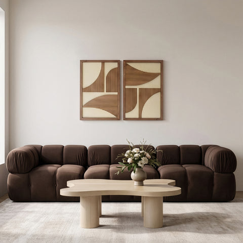 Monroe Natural Mango Wood Wall Art, 2-Piece
