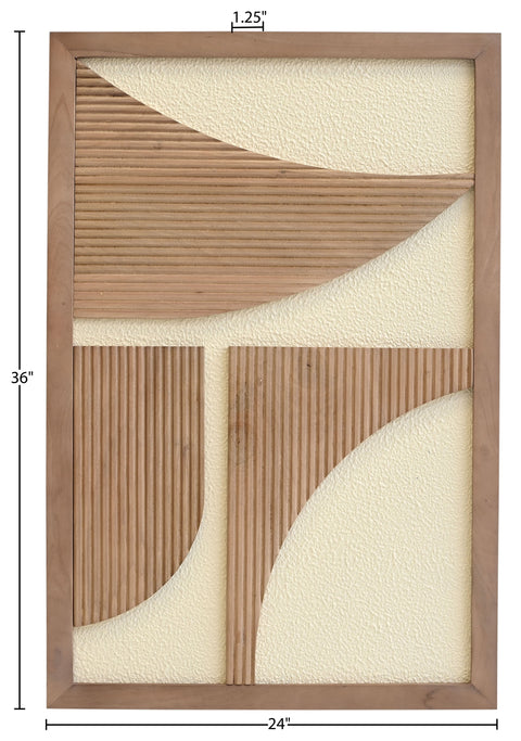 Monroe 24" Natural Mango Wood Wall Art, 1 Piece