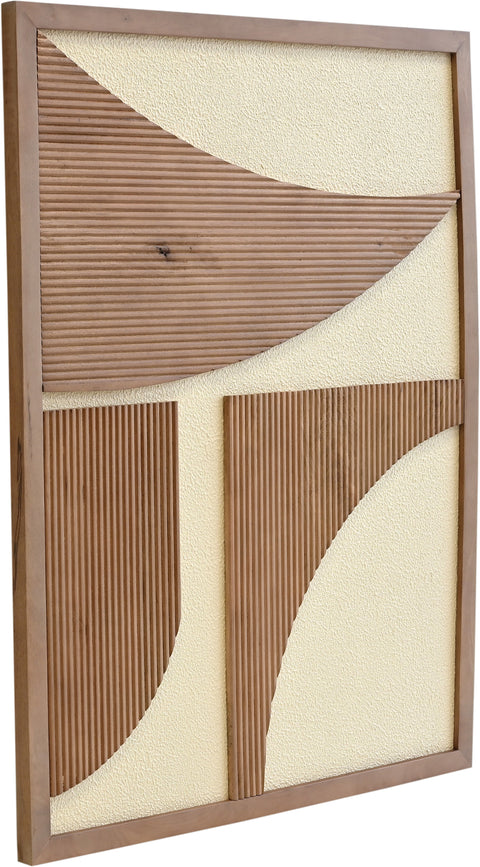Monroe 36" Natural Mango Wood Wall Art, 1 Piece