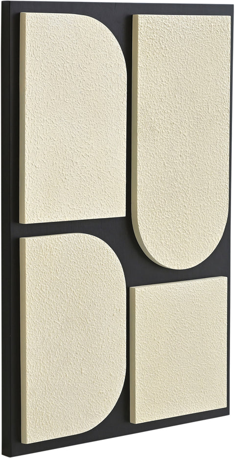 Vale 24" Black Mango Wood Wall Art, 1 Piece