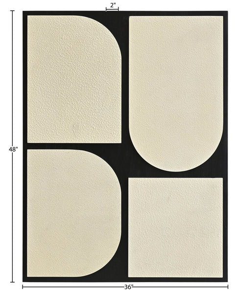 Vale 36" Black Mango Wood Wall Art, 1 Piece
