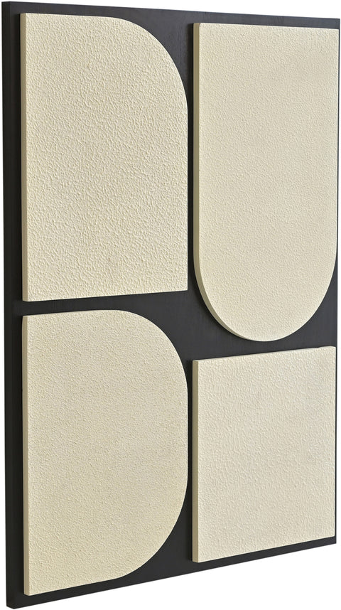 Vale 36" Black Mango Wood Wall Art, 1 Piece