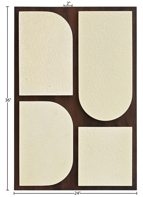 Vale 24" Brown Mango Wood Wall Art, 1 Piece