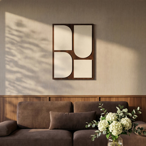 Vale 24" Brown Mango Wood Wall Art, 1 Piece