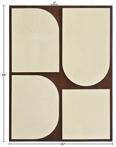 Vale 36" Brown Mango Wood Wall Art, 1 Piece
