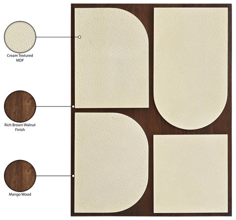Vale 36" Brown Mango Wood Wall Art, 1 Piece
