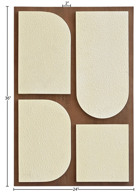 Vale 24" Natural Mango Wood Wall Art, 1 Piece