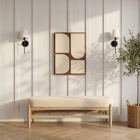 Vale 24" Natural Mango Wood Wall Art, 1 Piece
