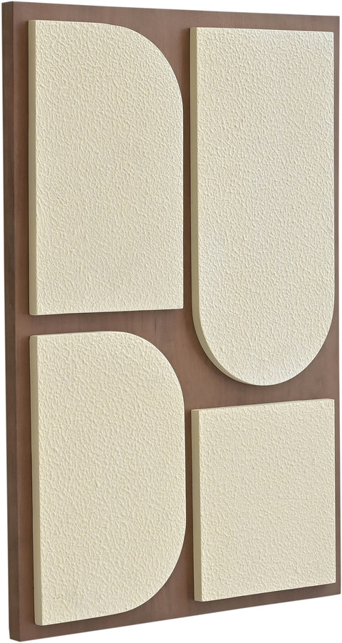 Vale 24" Natural Mango Wood Wall Art, 1 Piece