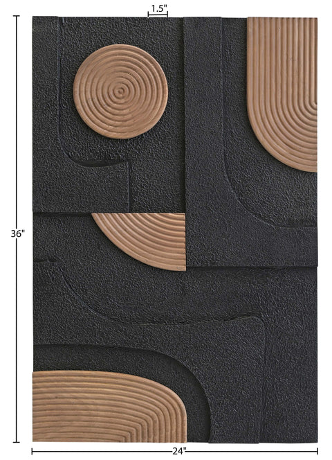 Emory 24" Natural Mango Wood Wall Art, 1 Piece