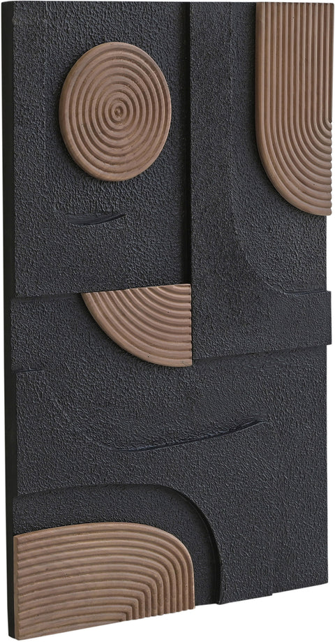 Emory 24" Natural Mango Wood Wall Art, 1 Piece