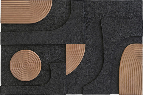 Emory 24" Natural Mango Wood Wall Art, 1 Piece