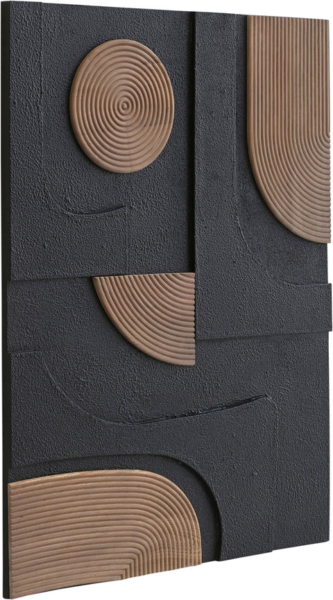 Emory 36" Natural Mango Wood Wall Art, 1 Piece