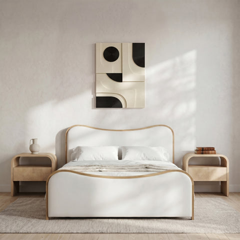Emory 24" Black Mango Wood Wall Art, 1 Piece