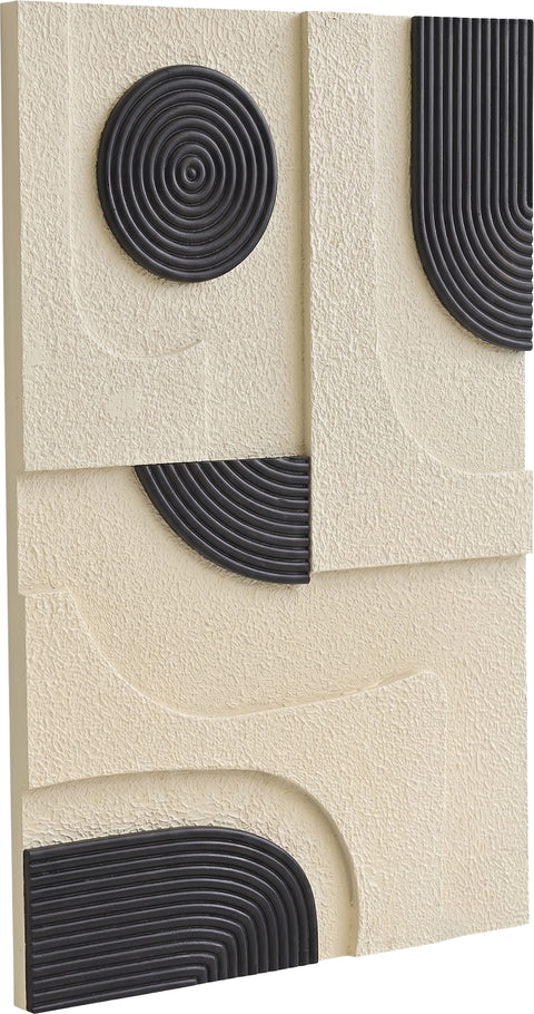 Emory 24" Black Mango Wood Wall Art, 1 Piece