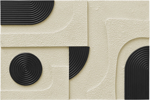 Emory 24" Black Mango Wood Wall Art, 1 Piece