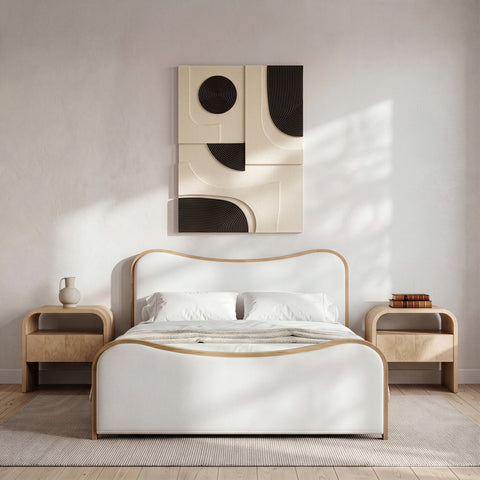 Emory 36" Black Mango Wood Wall Art, 1 Piece