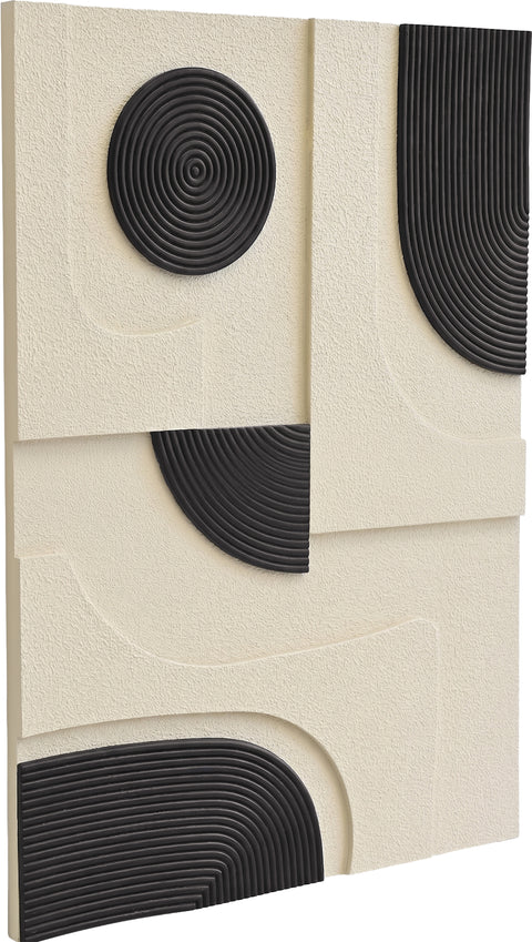 Emory 36" Black Mango Wood Wall Art, 1 Piece