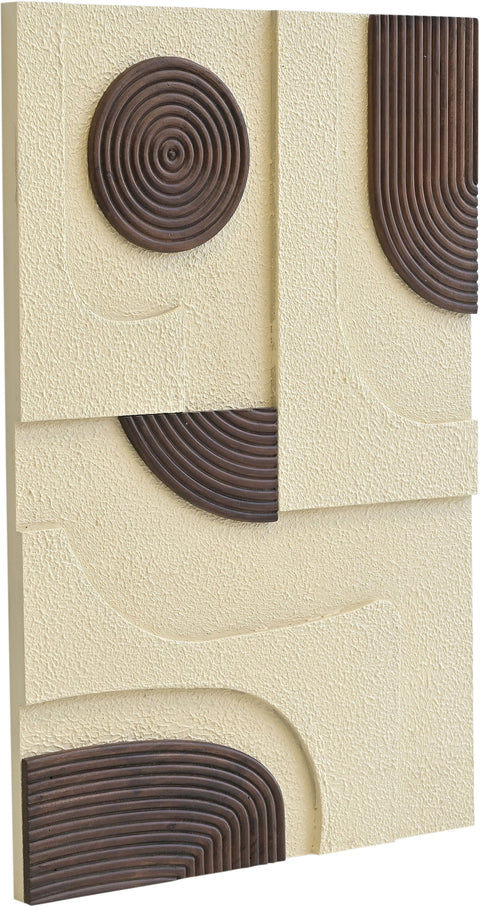 Emory 24" Brown Mango Wood Wall Art, 1 Piece
