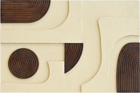 Emory 24" Brown Mango Wood Wall Art, 1 Piece