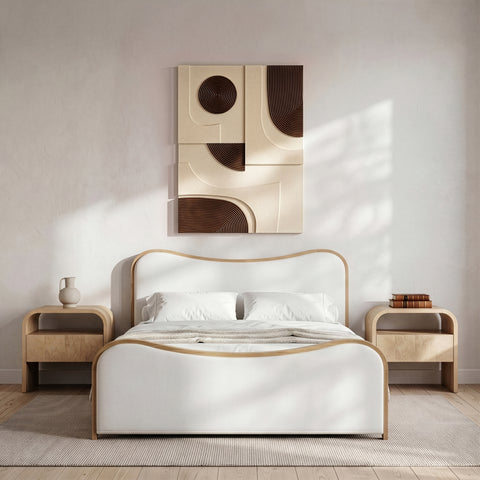 Emory 36" Brown Mango Wood Wall Art, 1 Piece