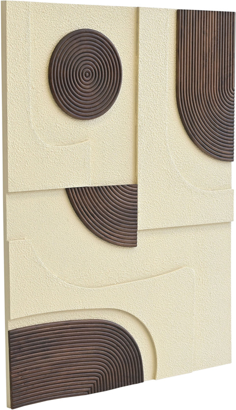 Emory 36" Brown Mango Wood Wall Art, 1 Piece