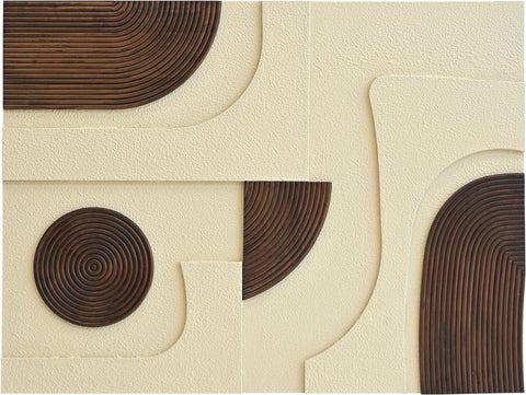 Emory 36" Brown Mango Wood Wall Art, 1 Piece