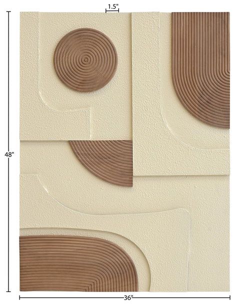 Emory 36" Natural Mango Wood Wall Art, 1 Piece (Style 2)