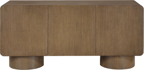 Tessa Brown Solid Wood And Oak Veneer Sideboard/Buffet, 1 Piece