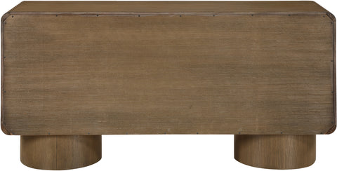 Tessa Brown Solid Wood And Oak Veneer Sideboard/Buffet, 1 Piece