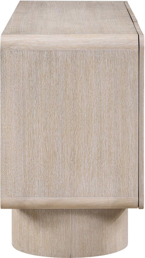 Tessa Natural Solid Wood And Oak Veneer Sideboard/Buffet, 1 Piece