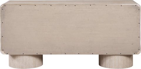 Tessa Natural Solid Wood And Oak Veneer Sideboard/Buffet, 1 Piece