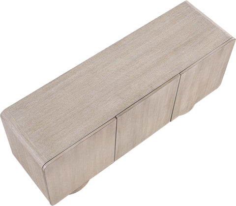 Tessa Natural Solid Wood And Oak Veneer Sideboard/Buffet, 1 Piece