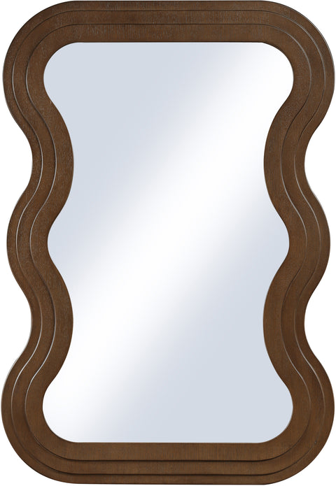 Piper 33" Brown Oak Veneer Frame Mirror, 1 Piece