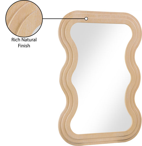 Piper 33" Natural Oak Veneer Frame Mirror, 1 Piece