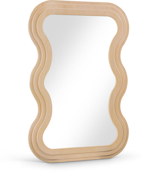 Piper 33" Natural Oak Veneer Frame Mirror, 1 Piece