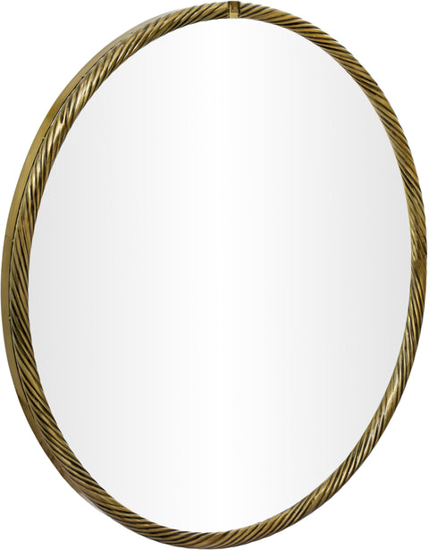 Mira 30" Gold Iron Frame Mirror, 1 Piece
