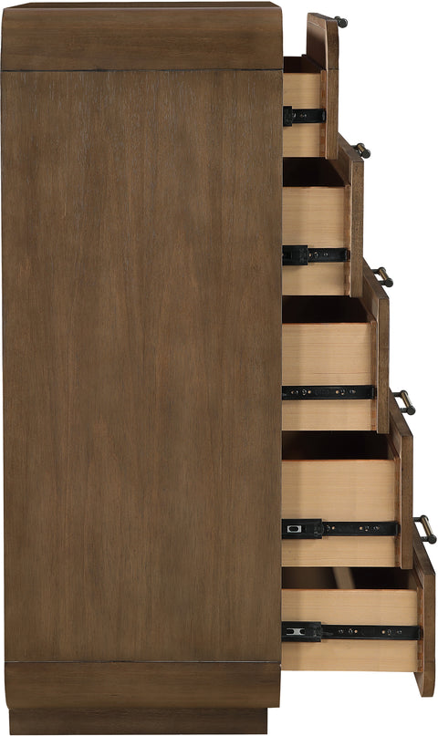 Prescott Brown Natural Cane And Solid Wood Chest, 1 Piece