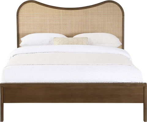 Prescott Brown Natural Cane And Solid Wood Full Bed, 1 Piece