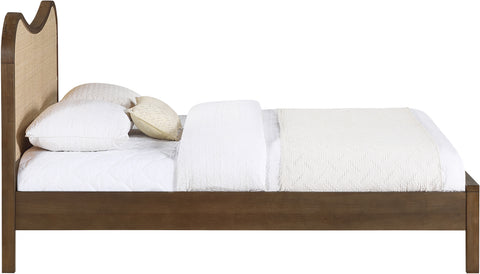 Prescott Brown Natural Cane And Solid Wood Full Bed, 1 Piece