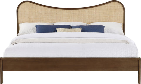 Prescott Brown Natural Cane And Solid Wood King Bed, 1 Piece