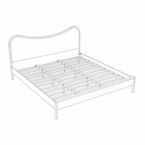 Prescott Brown Natural Cane And Solid Wood King Bed, 1 Piece