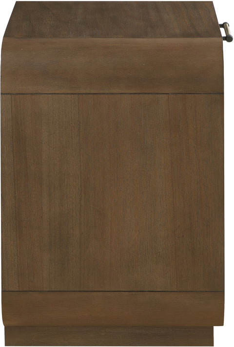 Prescott 28.5" Brown Natural Cane And Solid Wood Nightstand, 1 Piece