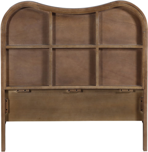 Prescott Brown Natural Cane And Solid Wood Twin Bed, 1 Piece